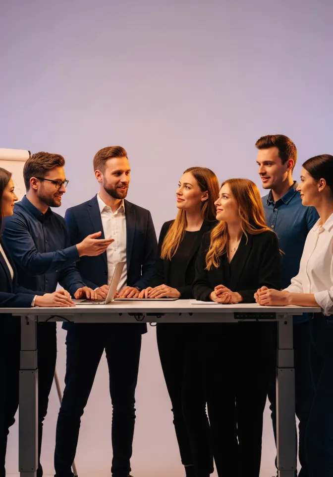 Équipe startup analysant le potentiel